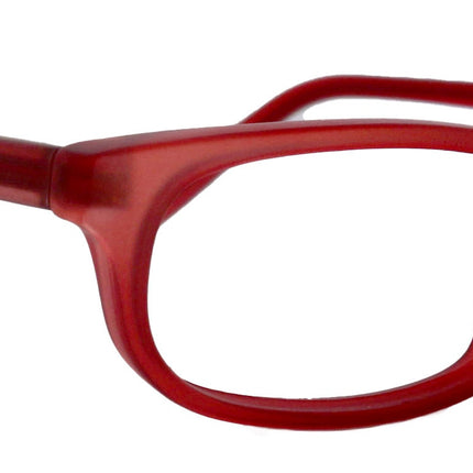 Morgan Premium Reading Glasses High-End Magnifying Readers, Transparent Red, Small Rectangular Frame, Inspired by NY Fifth Avenue Lower nose