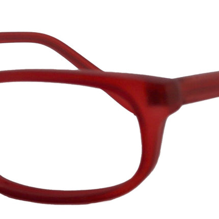 Morgan Premium Reading Glasses High-End Magnifying Readers, Transparent Red, Small Rectangular Frame, Inspired by NY Fifth Avenue Lower nose