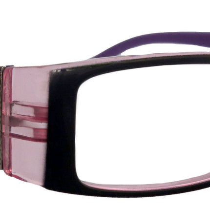 The French (Fleur De  Lis) Bayonetta-style, rectangular High-End Women Reading Glasses Spring temple  Optical Frame  NY Fifth Avenue