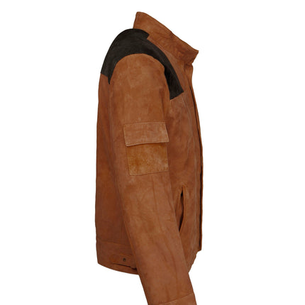 Handmade Han Solo Suede Brown Jacket handmade Cosplay Costume