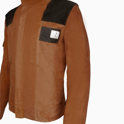 Handmade Han Solo Suede Brown Jacket handmade Cosplay Costume