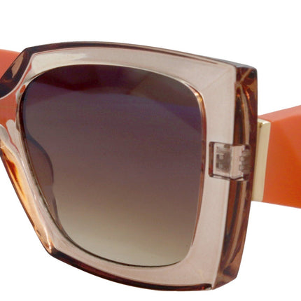 Penelope, High-End Line Bifocal (Clear On Top) Sun Readers for Women OR Non-Bifocal Readers Sunglasses (Orange light Brown) NY Fifth Avenue
