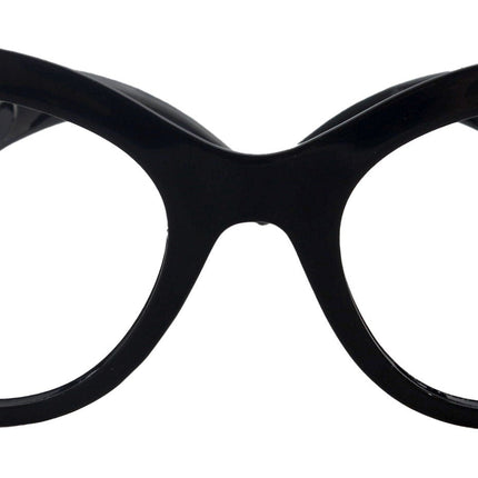 Athena's Fashion High-End Line Bifocal OR Non-Bifocal Black Reading Glasses Round Chic, Inspired by NY Fifth Avenue