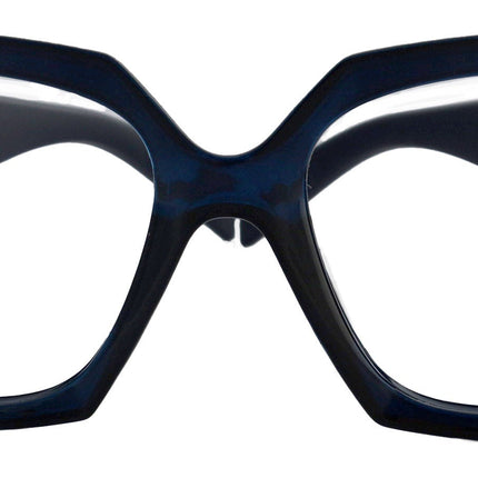 Penelope Large Oversized Reading Glasses, Women Readers, Fashion High-End BL w Bk,  Line Bifocal OR Non-Bifocal  Inspired by NY Fifth Avenue