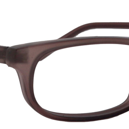 Morgan Premium Reading Glasses HighEnd Magnifying Readers, Transparent Brown Small Rectangular Frame, Inspired by NY Fifth Avenue Lower nose