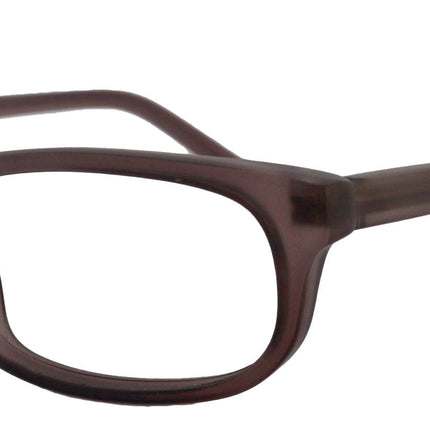 Morgan Premium Reading Glasses HighEnd Magnifying Readers, Transparent Brown Small Rectangular Frame, Inspired by NY Fifth Avenue Lower nose