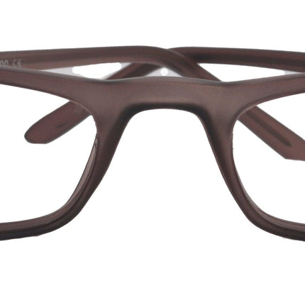 Morgan Premium Reading Glasses HighEnd Magnifying Readers, Transparent Brown Small Rectangular Frame, Inspired by NY Fifth Avenue Lower nose