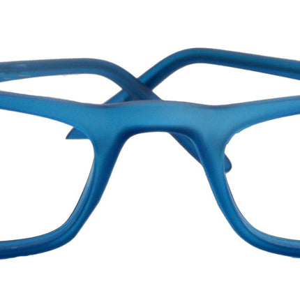 Morgan Premium Reading Glasses HighEnd Magnifying Readers, Transparent Blue Small Rectangular Frame, Inspired by NY Fifth Avenue Lower nose