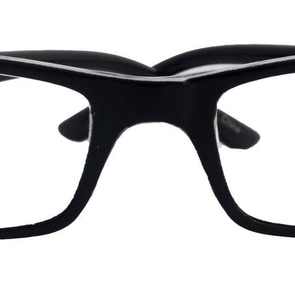 The French (Fleur De  Lis) Bayonetta-style, Black rectangular High-End Women Reading Glasses Spring temple  Optical Frame  NY Fifth Avenue