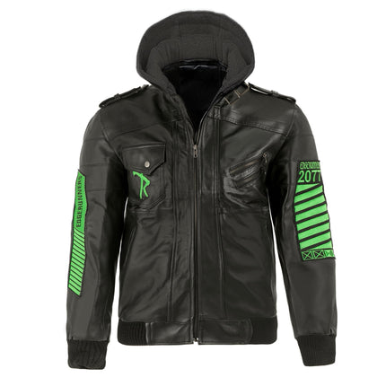 Handmade  Edge-runners Samurai 20-77 Bomber Leather Jacket