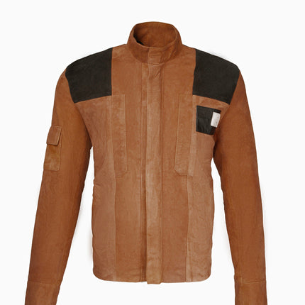 Handmade Han Solo Suede Brown Jacket handmade Cosplay Costume