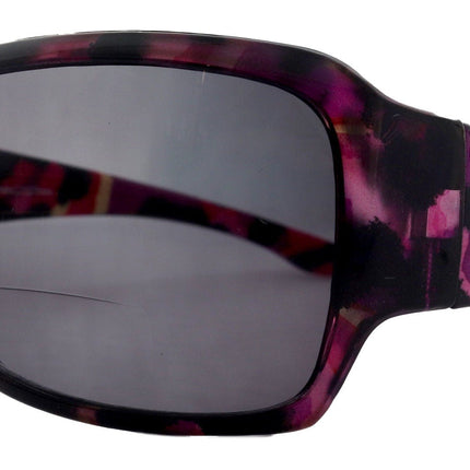 Lourdes, High-End Line Bifocal (Clear On Top) Sun Readers for Women  Readers Sunglasses ( Purple, Pink with black) NY Fifth Avenue