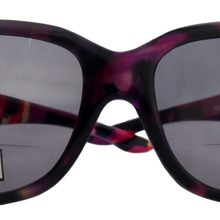 Lourdes, High-End Line Bifocal (Clear On Top) Sun Readers for Women  Readers Sunglasses ( Purple, Pink with black) NY Fifth Avenue