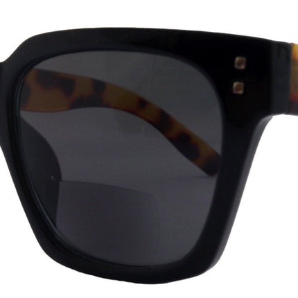 Ravello, High-End Line Bifocal (Clear On Top) Sun Readers for Women OR Non-Bifocal Readers Sunglasses (Black Tortoiseshell ) NY Fifth Avenue