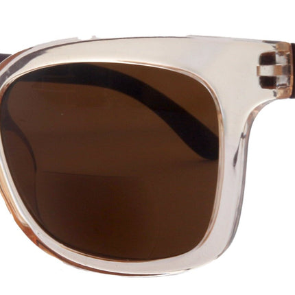 Mars, High-End Line Bifocal (Clear On Top) Sun Readers Unixes OR Non-Bifocal Readers Sunglasses (Transparent Brown ) NY Fifth Avenue