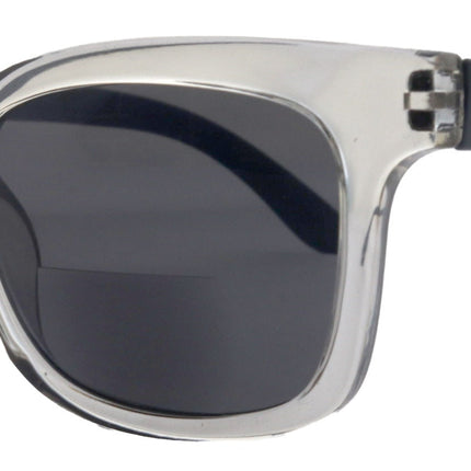 Mars, High-End Line Bifocal (Clear On Top) Sun Readers Unixes OR Non-Bifocal Readers Sunglasses (Transparent  Grey) NY Fifth Avenue