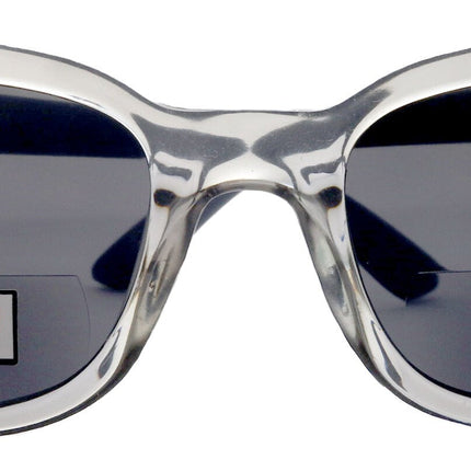 Mars, High-End Line Bifocal (Clear On Top) Sun Readers Unixes OR Non-Bifocal Readers Sunglasses (Transparent  Grey) NY Fifth Avenue