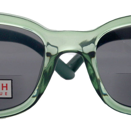Mars, High-End Line Bifocal (Clear On Top) Sun Readers Unixes OR Non-Bifocal Readers Sunglasses (Transparent Green ) NY Fifth Avenue