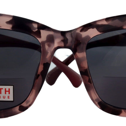 Hades, High-End Line Bifocal (Clear On Top) Sun Readers for Women OR Non-Bifocal Readers Sunglasses (Rose Tortoiseshell) NY Fifth Avenue