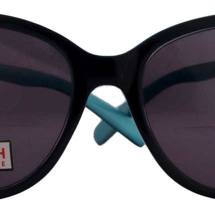Iris, High-End Line Bifocal (Clear On Top) Sun Readers for Women OR Non-Bifocal Readers Sunglasses (Blue w Black ) NY Fifth Avenue