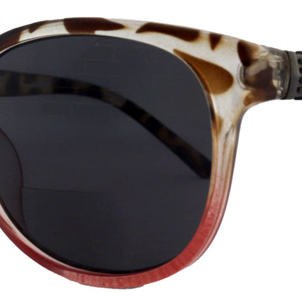Matilda, High-End Line Bifocal (Clear On Top) Sun Readers for Women OR Non-Bifocal Readers Sunglasses (Rose N Brown) NY Fifth Avenue
