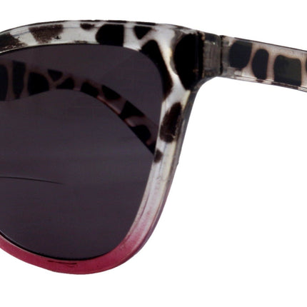Eleanor, High-End Line Bifocal (Clear On Top) Sun Readers for Women OR Non-Bifocal Readers Sunglasses (Rose N Black) NY Fifth Avenue