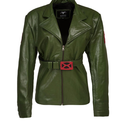 97 Rogue Green Leather Jacket Designed and Handmade by Ox and Bulls