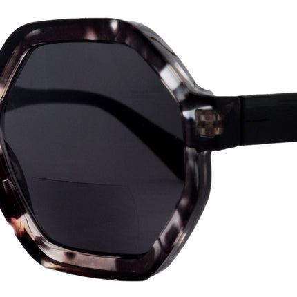 Heptagon, High-End Line Bifocal (Clear On Top) Sun Readers Unixes OR Non-Bifocal Readers Sunglasses (GreyTortoiseshell) NY Fifth Avenue