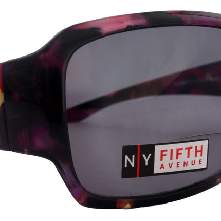 Lourdes, High-End Line Bifocal (Clear On Top) Sun Readers for Women  Readers Sunglasses ( Purple, Pink with black) NY Fifth Avenue
