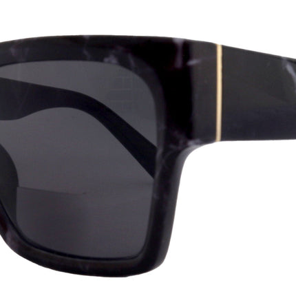 Minerva, High-End Line Bifocal (Clear On Top) Sun Readers for Women OR Non-Bifocal Readers Sunglasses (Black Marble) NY Fifth Avenue