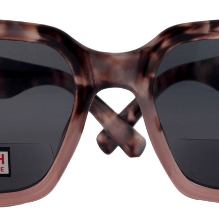 Minerva, High-End Line Bifocal (Clear On Top) Sun Readers for Women OR Non-Bifocal Readers Sunglasses (Tortoiseshell Pink) NY Fifth Avenue