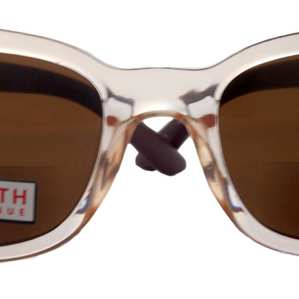 Mars, High-End Line Bifocal (Clear On Top) Sun Readers Unixes OR Non-Bifocal Readers Sunglasses (Transparent Brown ) NY Fifth Avenue