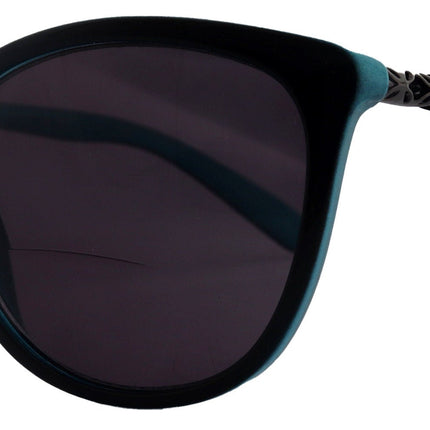 Iris, High-End Line Bifocal (Clear On Top) Sun Readers for Women OR Non-Bifocal Readers Sunglasses (Blue w Black ) NY Fifth Avenue