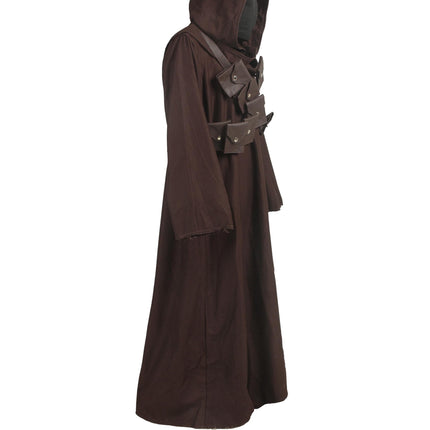 The Jedi Cloak Handcrafted Desert Nomad Cloak with Leather Chest Straps - Ox and Bulls Exclusive
