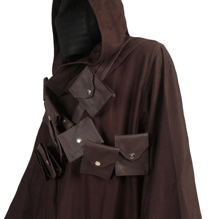 The Jedi Cloak Handcrafted Desert Nomad Cloak with Leather Chest Straps - Ox and Bulls Exclusive