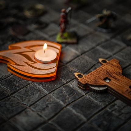 Shadowdark Torch and HP Tracker with Candle Holder