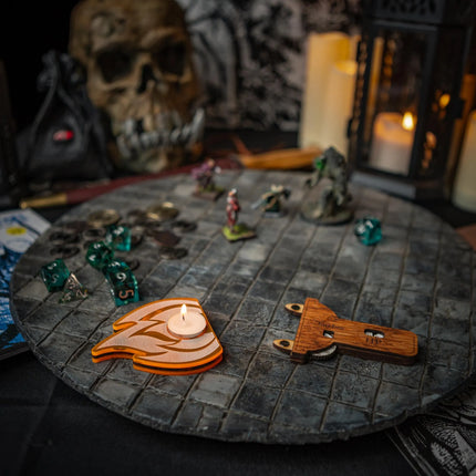 Shadowdark Torch and HP Tracker with Candle Holder