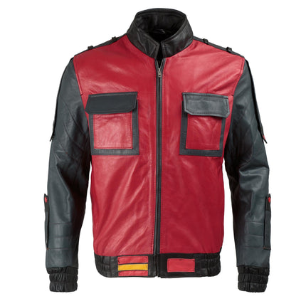 Handmade  Marty McFly 2 Leather jacket, BTTF Part ll Back to the future Michael J.Fox