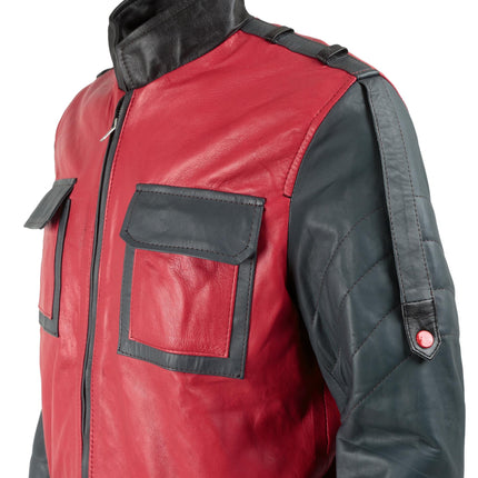 Handmade  Marty McFly 2 Leather jacket, BTTF Part ll Back to the future Michael J.Fox