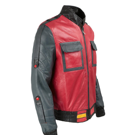 Handmade  Marty McFly 2 Leather jacket, BTTF Part ll Back to the future Michael J.Fox