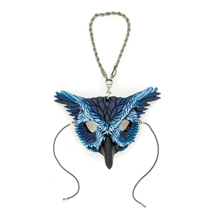 Wise Owl Leather Mini Mask – Handcrafted Charm for Rearview Mirrors, Handbags, Lanyards, Party Favors & More