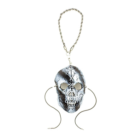 Skull Leather Mini Mask – Handcrafted Charm for Rearview Mirrors, Handbags, Lanyards, Party Favors & More