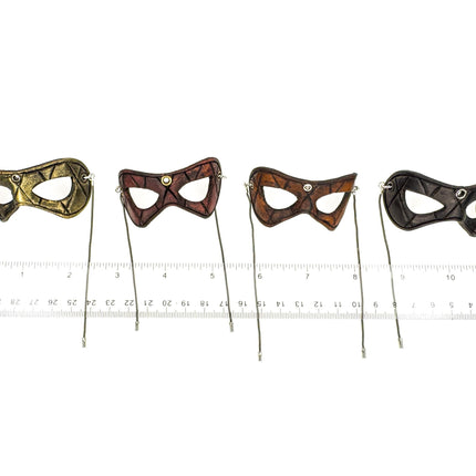 Masquerade Leather Mini Mask – Handcrafted Charm for Rearview Mirrors, Handbags, Lanyards, Party Favors & More