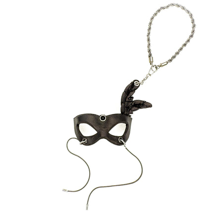 Party Mask Leather Mini Mask – Handcrafted Charm for Rearview Mirrors, Handbags, Lanyards, Party Favors & More