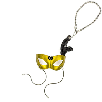 Party Mask Leather Mini Mask – Handcrafted Charm for Rearview Mirrors, Handbags, Lanyards, Party Favors & More