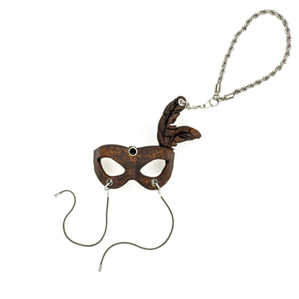 Party Mask Leather Mini Mask – Handcrafted Charm for Rearview Mirrors, Handbags, Lanyards, Party Favors & More