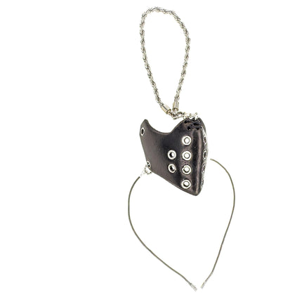 Mouth Mask Leather Mini Mask – Handcrafted Charm for Rearview Mirrors, Handbags, Lanyards, Party Favors & More