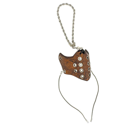 Mouth Mask Leather Mini Mask – Handcrafted Charm for Rearview Mirrors, Handbags, Lanyards, Party Favors & More