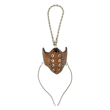 Mouth Mask Leather Mini Mask – Handcrafted Charm for Rearview Mirrors, Handbags, Lanyards, Party Favors & More
