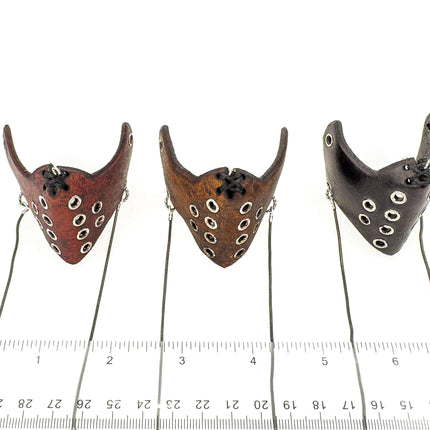 Mouth Mask Leather Mini Mask – Handcrafted Charm for Rearview Mirrors, Handbags, Lanyards, Party Favors & More